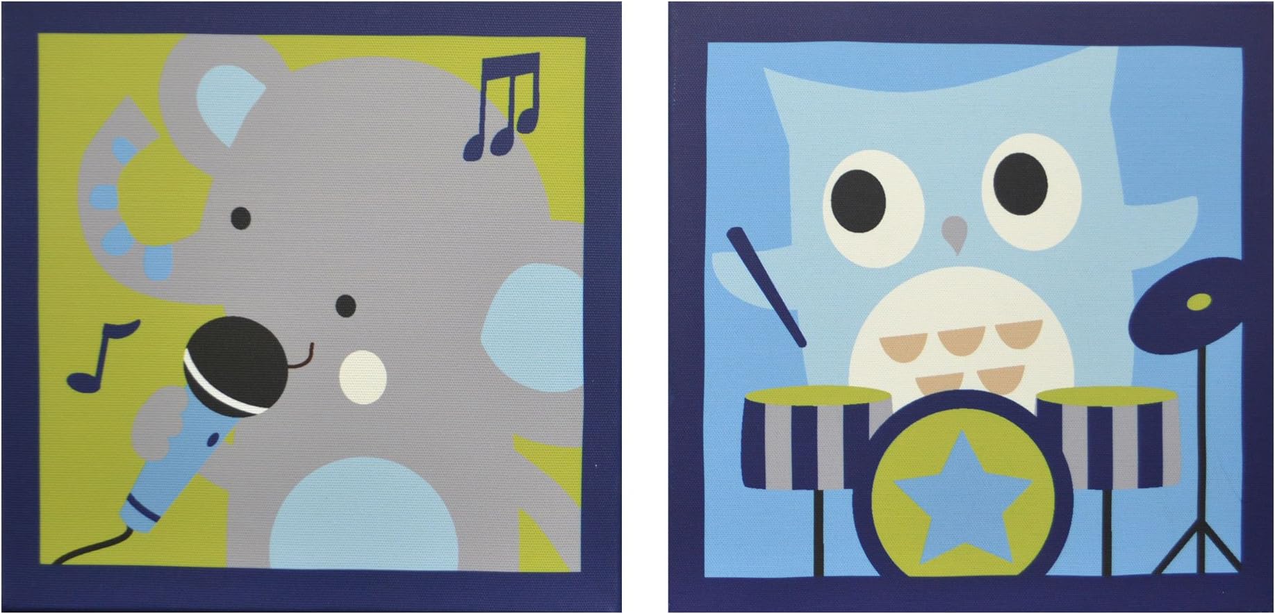 2 Piece Jungle Jamboree Canvas Art Set