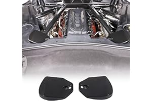 Daeiclru Rear Strut Tower Covers Compatible with Chevrolet Corvette C8 2020-2023, ABS Shock Absorbing Tower Cover, Engine Bay Shock Protection Panel Cover Trim (Matt Black)