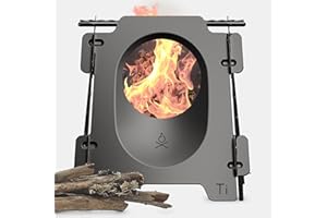 Überleben | Stöker Wood Burning Camping Stove – 18oz Flatpack Stainless Steel Wood Stove for Backpacking, Hiking & Outdoor Co