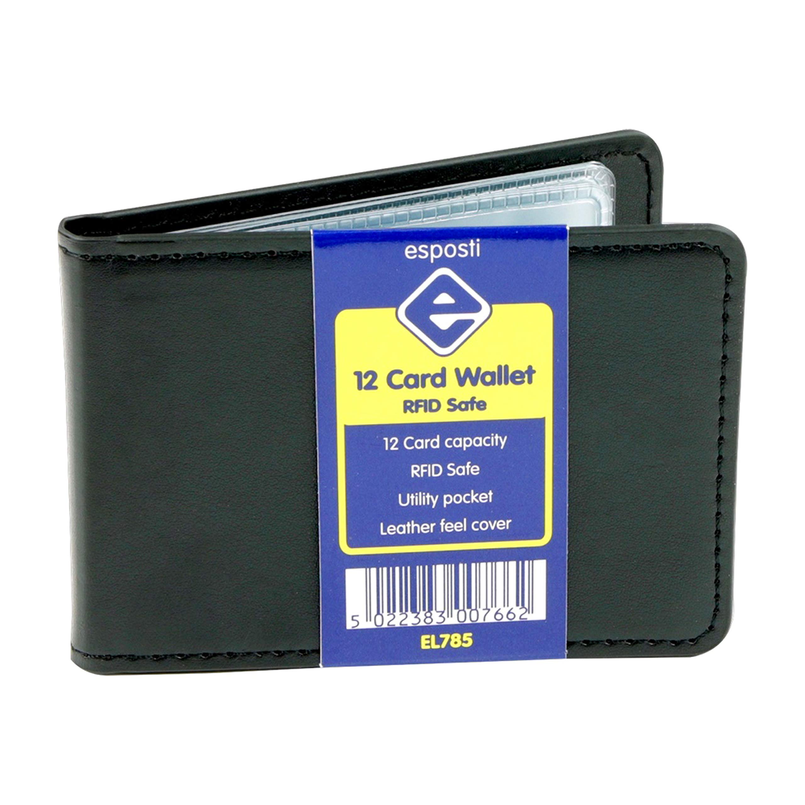 Esposti Slim Credit Card Holder For Men | Mens Card Wallet | RFID Blocking | Minimalist Lightweight Design | 12 Card Slots