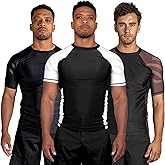Sanabul Essential Short Sleeve Rash Guard MMA BJJ Wrestling Grappling Jiu Jitsu