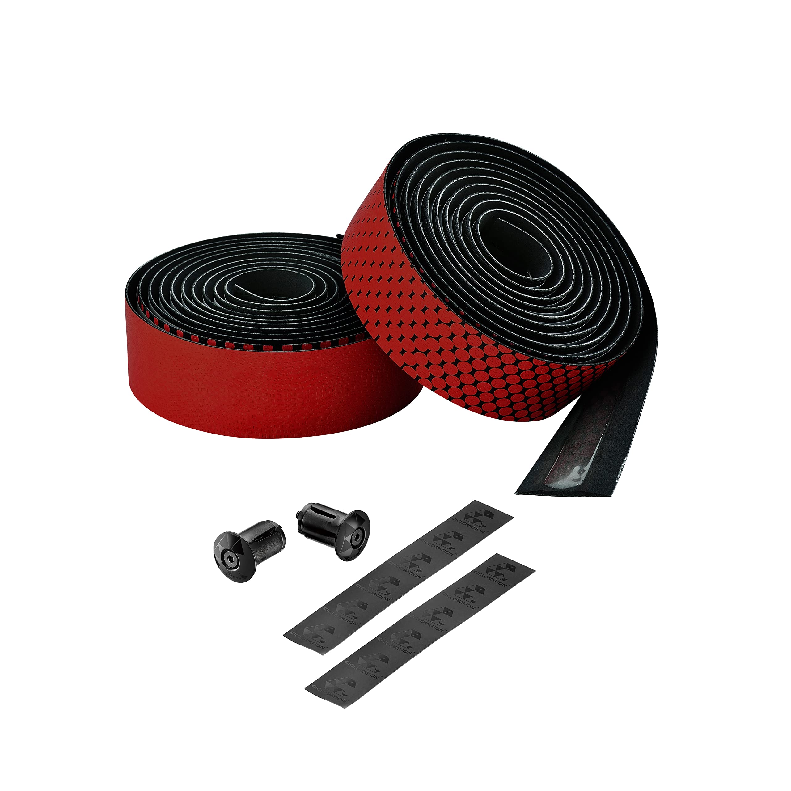 Ciclovation Leather Touch Fusion Dot Handlebar Tape Red, One Size