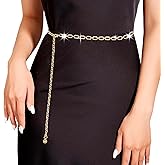 XuoAz Womens Rhinestone-Waist-Chain-Belts Sparkly Silver Bridal Bling-Belt for Wedding Dresses