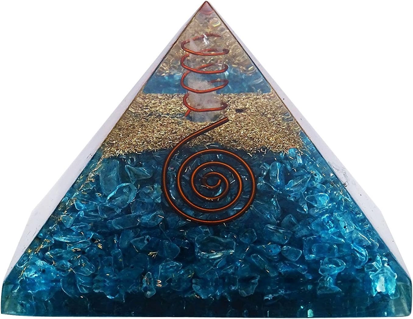 Winmaarc Apatite Orgone Pyramid Spiritual Reiki Healing Energy Generator