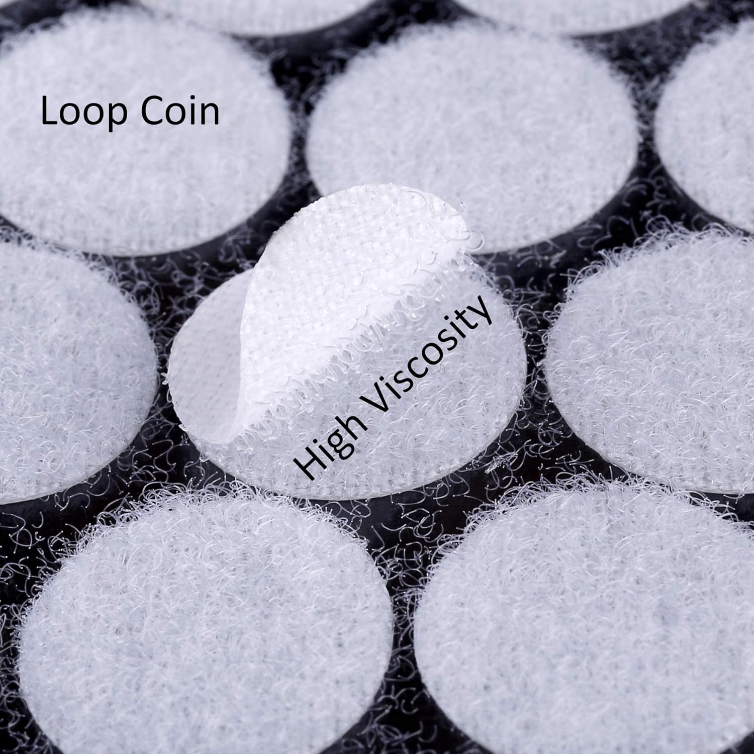 300pcs 3/4" （20mm）Diameter White Sticky Back Coins Hook and Loop Self Adhesive Dots Tapes : Office Products