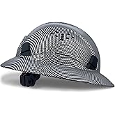 SAFEBUILDER Full Brim Hard Hats Construction Hardhats Safety Helmet Vented Adjustable Lightweight Sunshade Work Caps Industrial Head Protection ANSI Approved