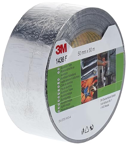 3M 1436 Weichaluminium Klebeband, 50 mm x 50 m, silber, 1er Pack