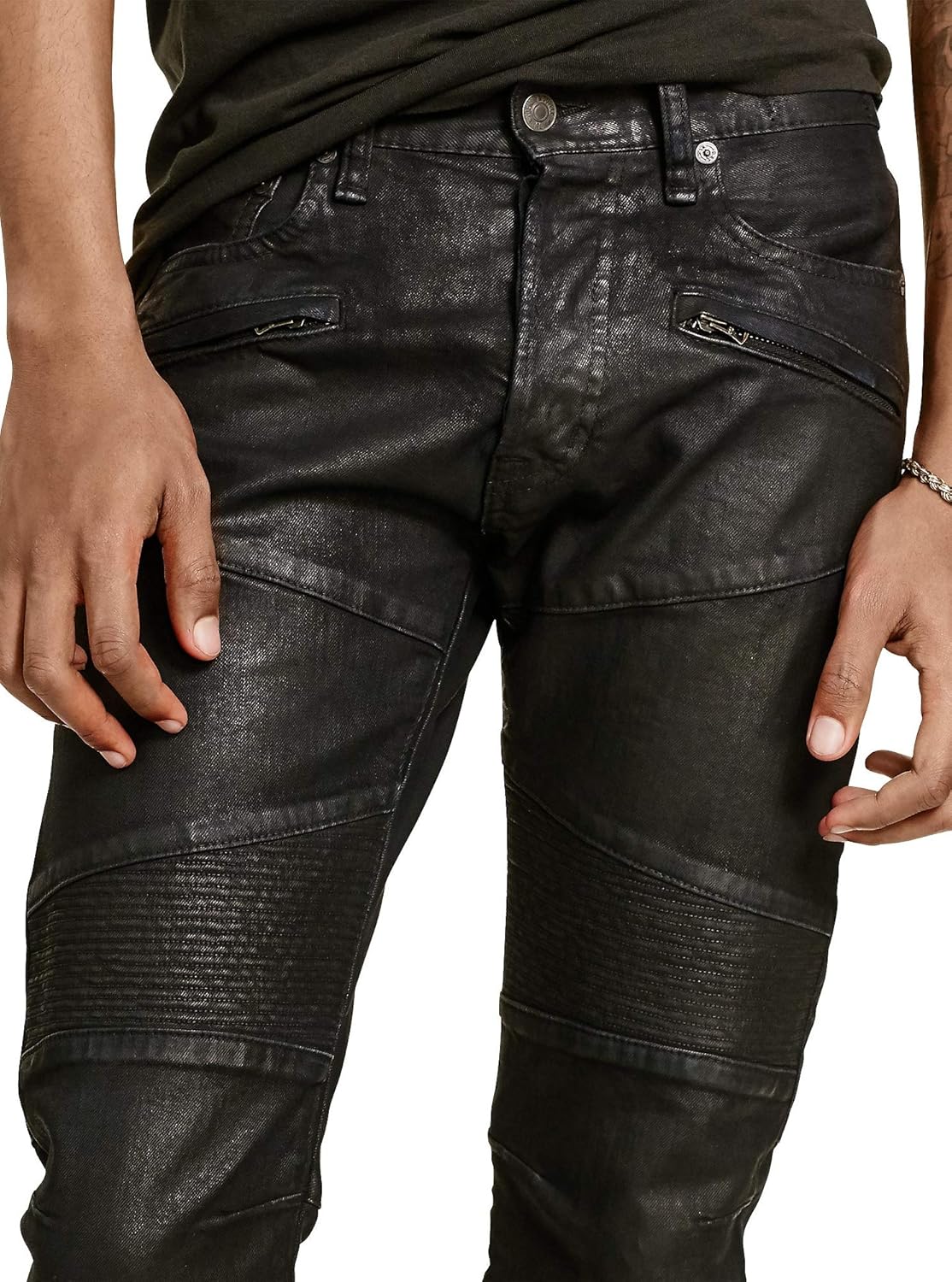 Denim Supply Ralph Lauren Mens Prospect Slim Fit Moto Jeans 34x32 Tyson Black Jeans Men