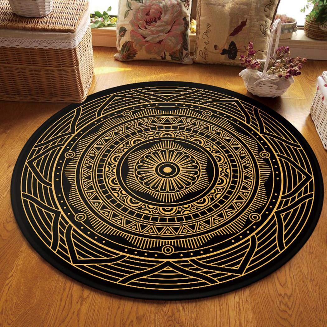 pairris Alfombra Redonda Lavable Antideslizante de la Alfombra de la Sala de Estar del Dormitorio de la Sala de Estar Alfombra Suave Alfombras