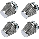 Motorcycle Air Filters Round Tapered Clamp-on Pod Intake Filter Cleaner for Yamaha Honda Suzuki Kawasaki Dirt Bike ATV Moped Pit Bike Scooter Vintage 52mm