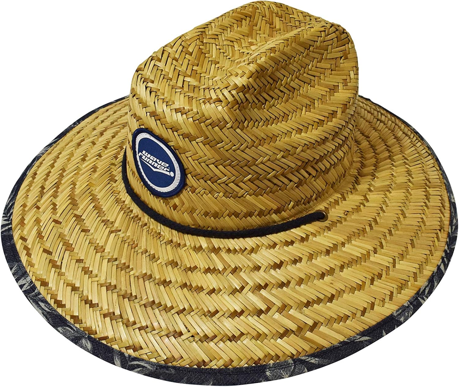 WAVERUNNER Men's Beach Straw Hat- Wide Brim Sun Hat with UPF 50+ Protection (Palm) at  Men’s Clothing store