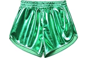 Perfashion Girls Metallic Shorts Sparkly Shiny Hot Pants Gold/Silver/Pink Outfit