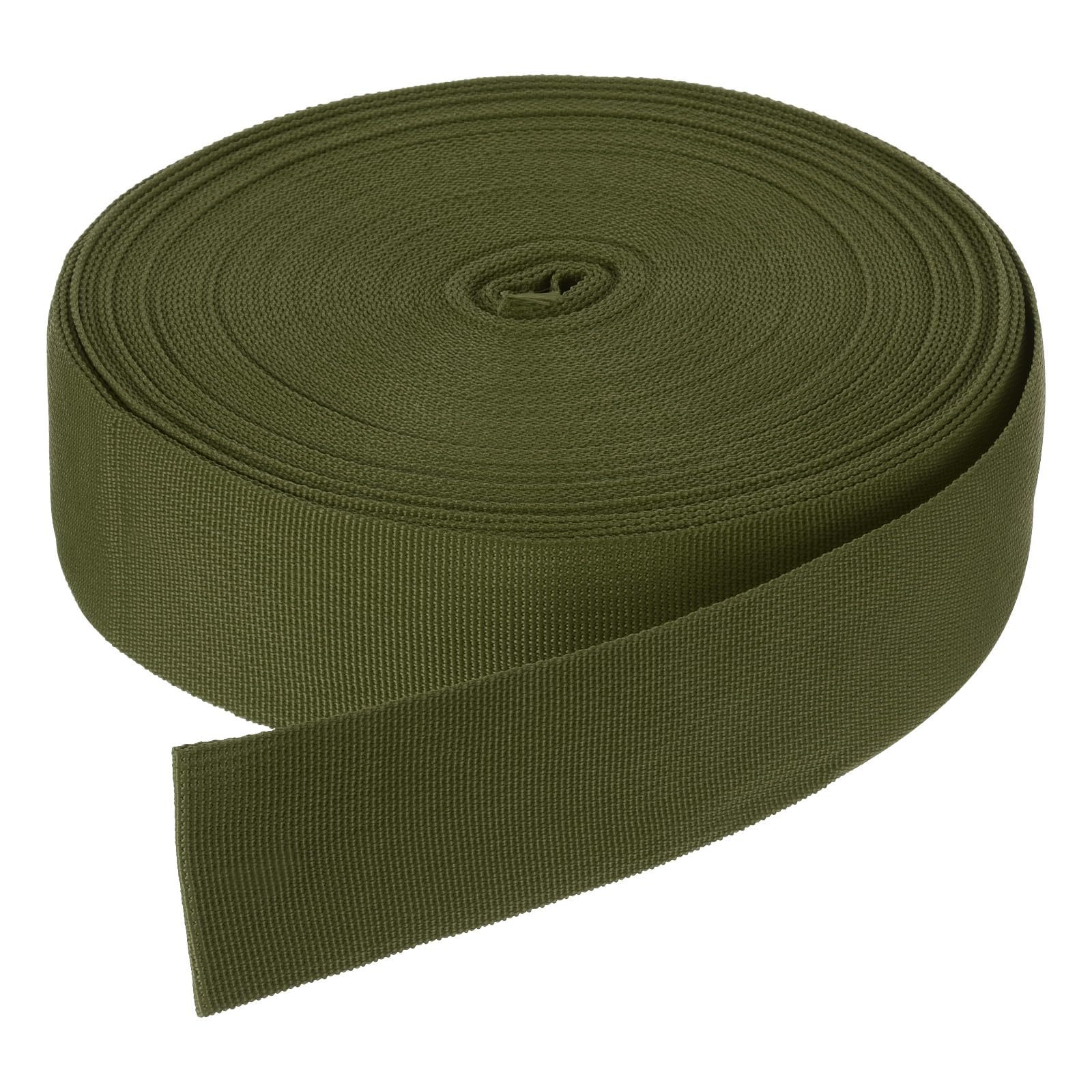 DMiotech 50 Yard x 2 Inch Width Nylon Webbing Strap Poly Flat Webbing Strapping for DIY Craft Backpack Strapping, Sewing, Outdoor Gear Repair, Army Green