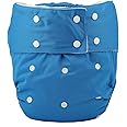 Sigzagor Teen Adult Cloth Diaper Nappy Reusable Washable for Disability Incontinence Men Boys (Blue)