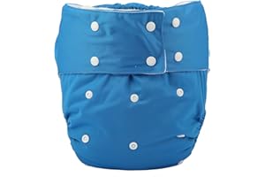 Sigzagor Teen Adult Cloth Diaper Nappy Reusable Washable For Disability Incontinence Men Boys (Blue)