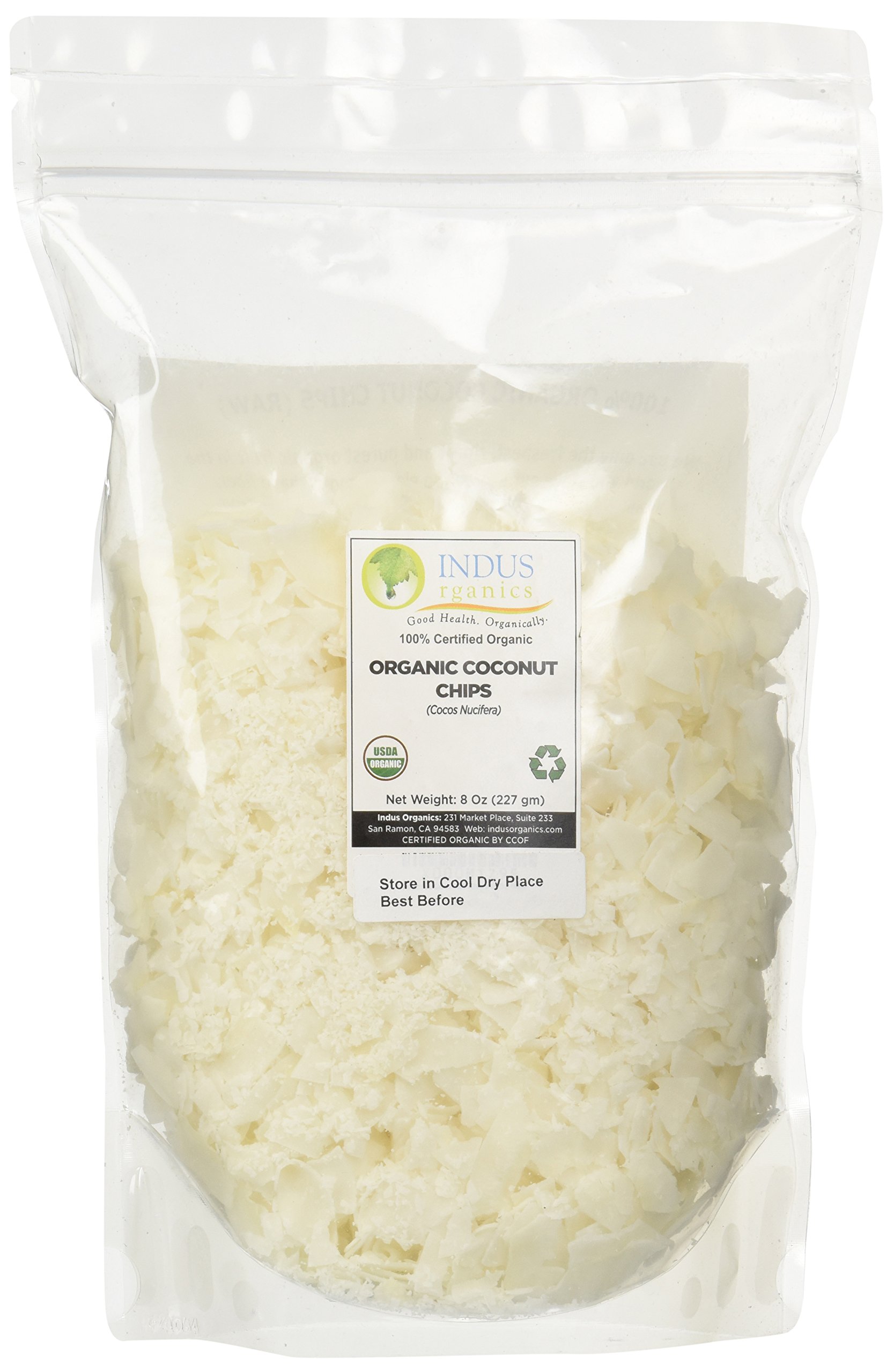 Indus Organics Dried Coconut Chips/shreds, Roasted, 8 Oz