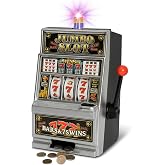 Liberty Imports Lucky Sevens Jumbo Slot Machine Casino Toy Piggy Bank Replica with Flashing Lights and Jackpot Sounds