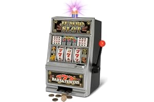 Liberty Imports Lucky Sevens Jumbo Slot Machine Casino Toy Piggy Bank Replica with Flashing Lights and Jackpot Sounds