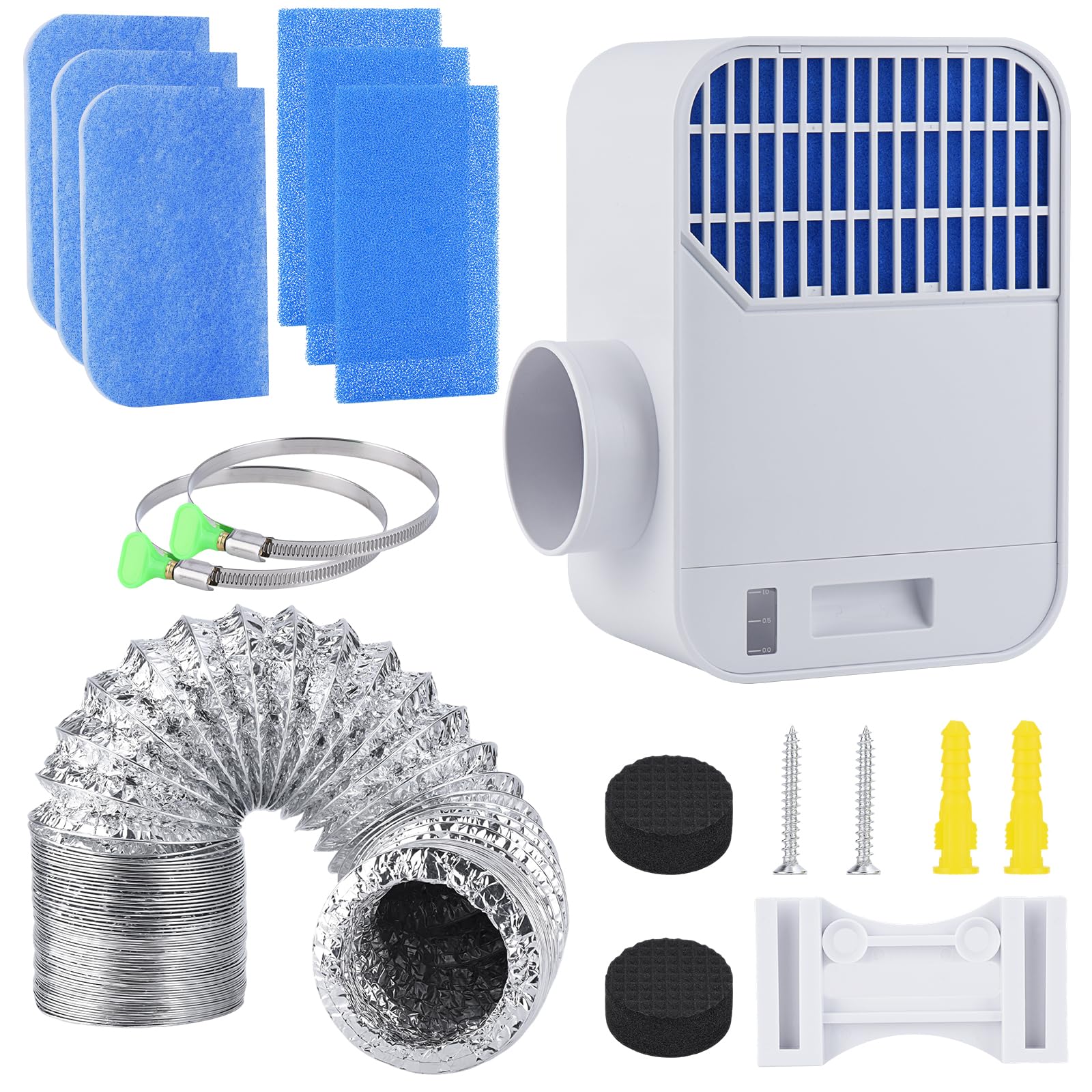 Photo 1 of 2025 New Upgraded Indoor Dryer Vent Kit for Electric Clothes Dryer, 3-in-1 Indoor Dryer Lint Trap with 6 Polyester Filter&10ft Dryer Vent Hose,Enhance Air Quality,Energy Efficient Water Drawer System