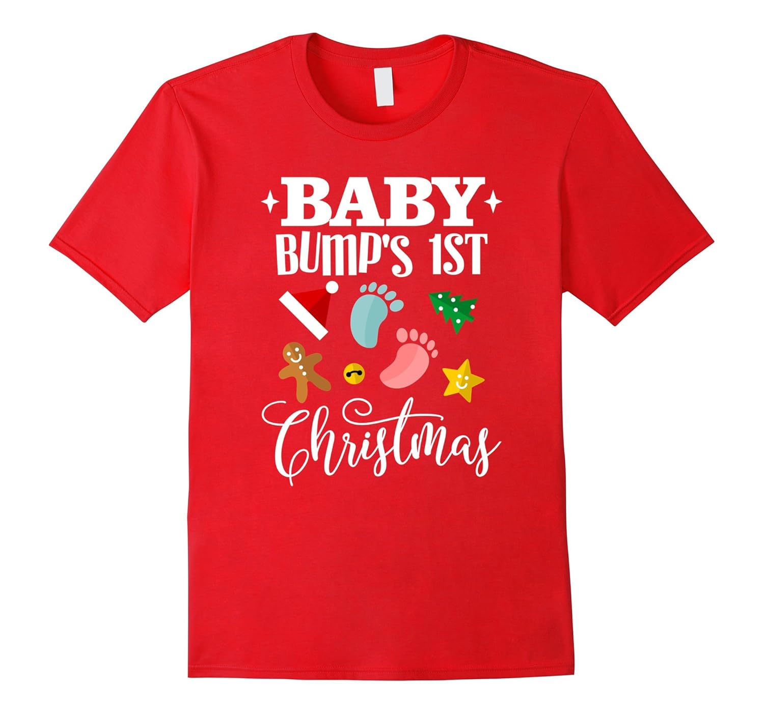 Baby Bumps First Christmas Pregnancy Gift T Shirt-ANZ