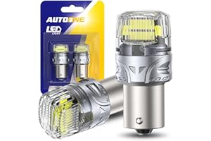 AUTOONE White 1156 LED Light Bulbs, 700% Super Bright & 6500K White 7506 BA15S P21W LED Bulbs for Backup Reverse Signal Blinker Tail DRL Brake Parking Lights, 2PCS
