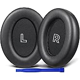 SOULWIT Replacement Earpads for Bose QC Ultra/New QuietComfort Ultra(2nd Gen) Wireless Headphones, Ear Pads Cushions with Softer Protein Leather, High-Density Noise Isolation Foam - Black