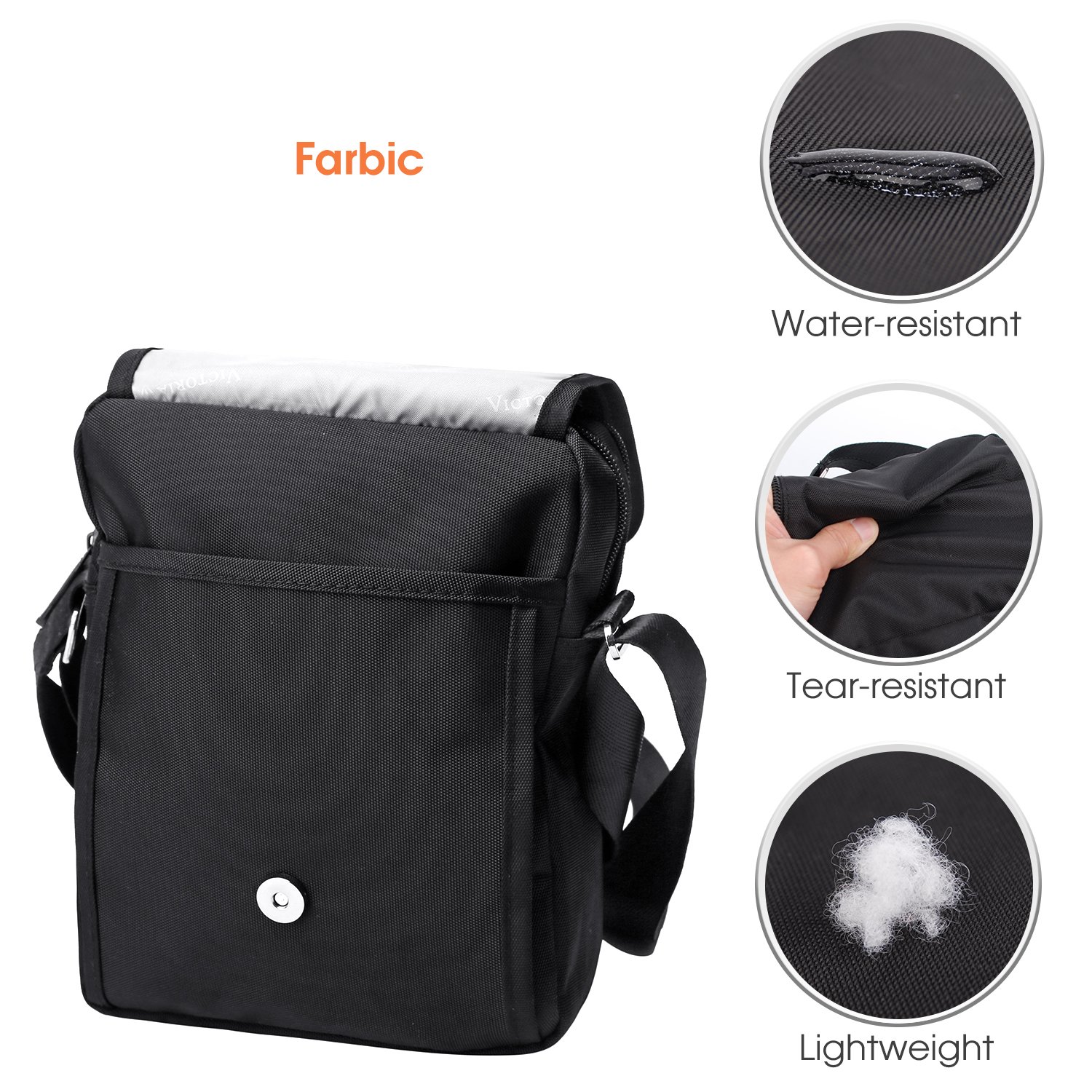 Victoriatourist V3002 Shoulder Bag Vertical Messenger Bag, Black on