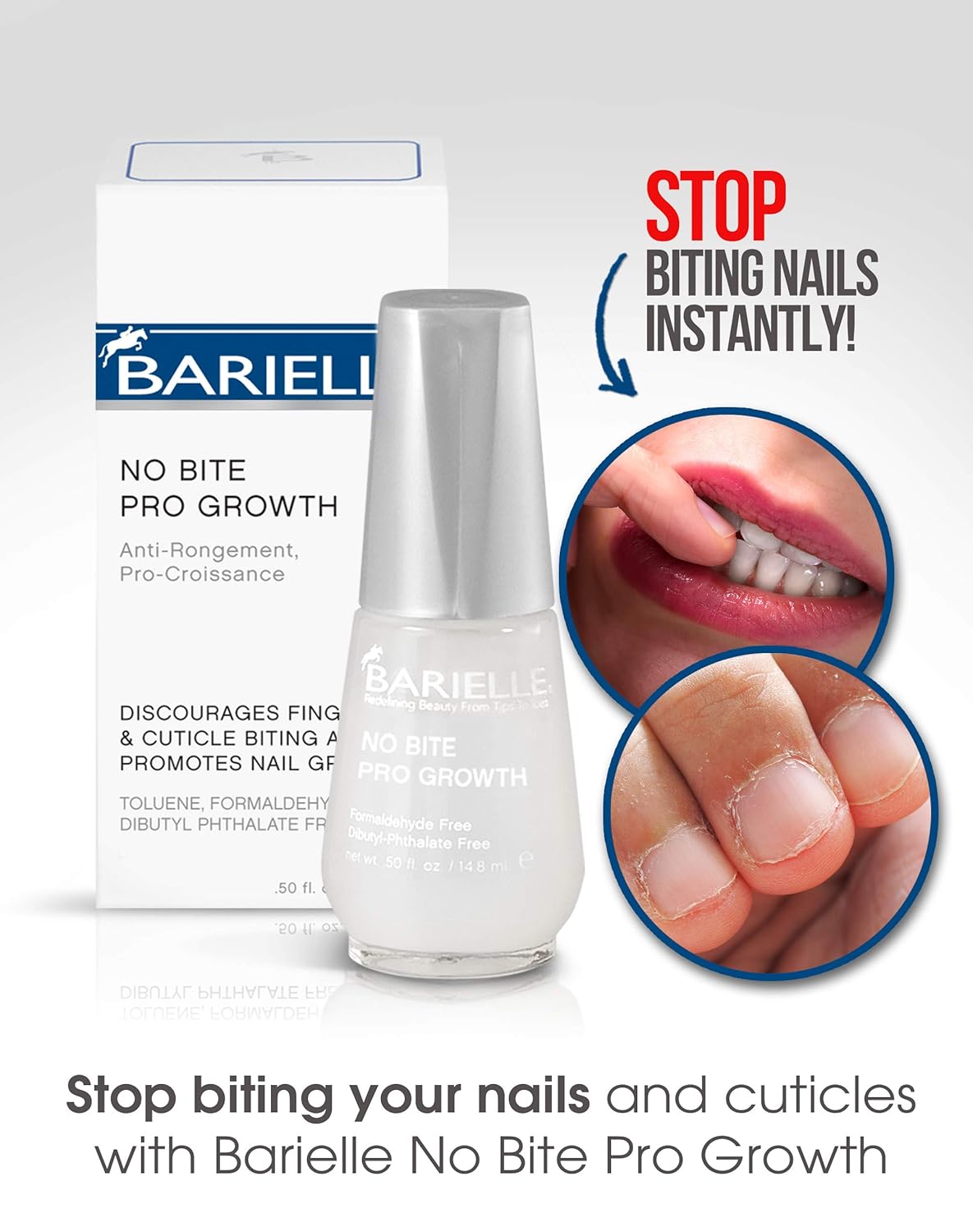 Barielle No Bite Pro Growth, 0.5 Ounce : Nail Growth Formula Treatments : Beauty
