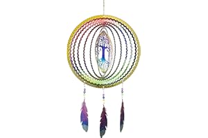 VP Home Tree of Life Dreamcatcher with Feathers Kinetic Wind Spinners for Yard and Garden Wind Spinner Outdoor Metal Large Ha