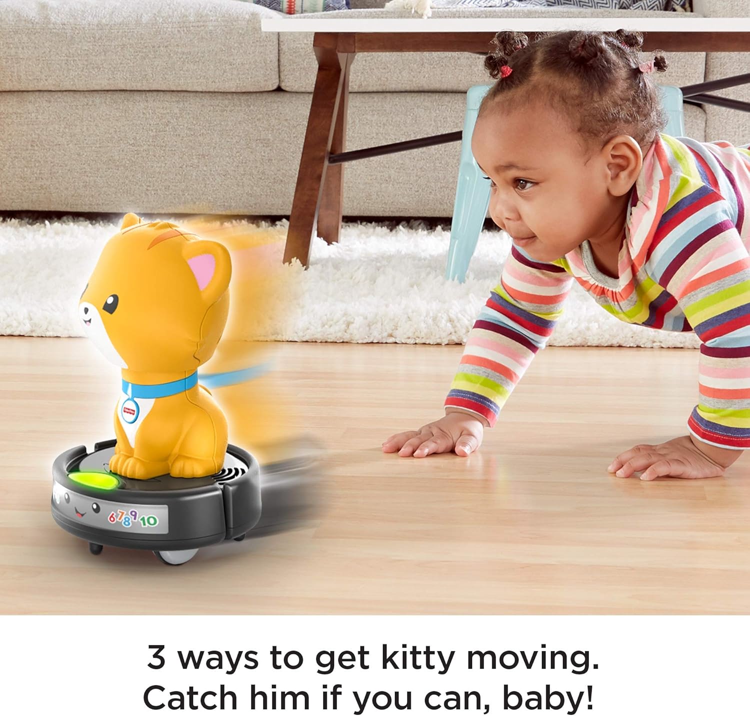 fisher price cat on roomba