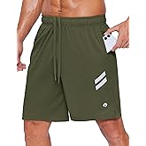 PINSPARK Men's Workout Running Shorts 7" Quick Dry Gym Athletic Shorts with Pockets