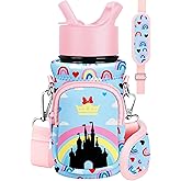 Miss Adola Water Bottle Carrier with Strap - Insulated Kids Water Bottle Holder for Boys Girls Bottle Bag for 10-18Oz