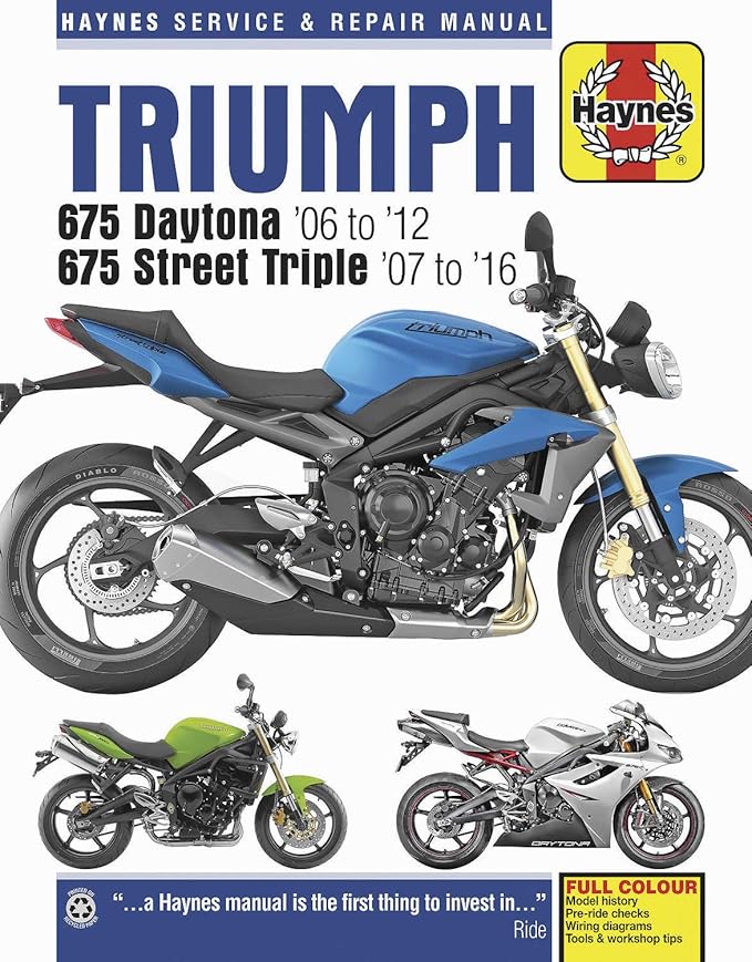 Triumph 675 Daytona Street Triple 06 16 Haynes Manual Amazon Co Uk Toys Games