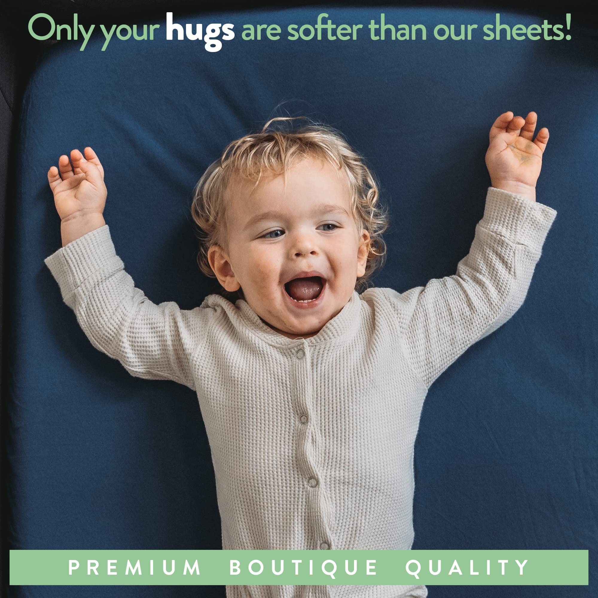 Pack and Play Sheets Fitted – Compatible with Graco Pack n Play Playard Crib and Other 27 x 39 Inch Playpen Mattress – Snuggly Soft 100% Jersey Cotton – Light + Dark Grey – 2 Pack