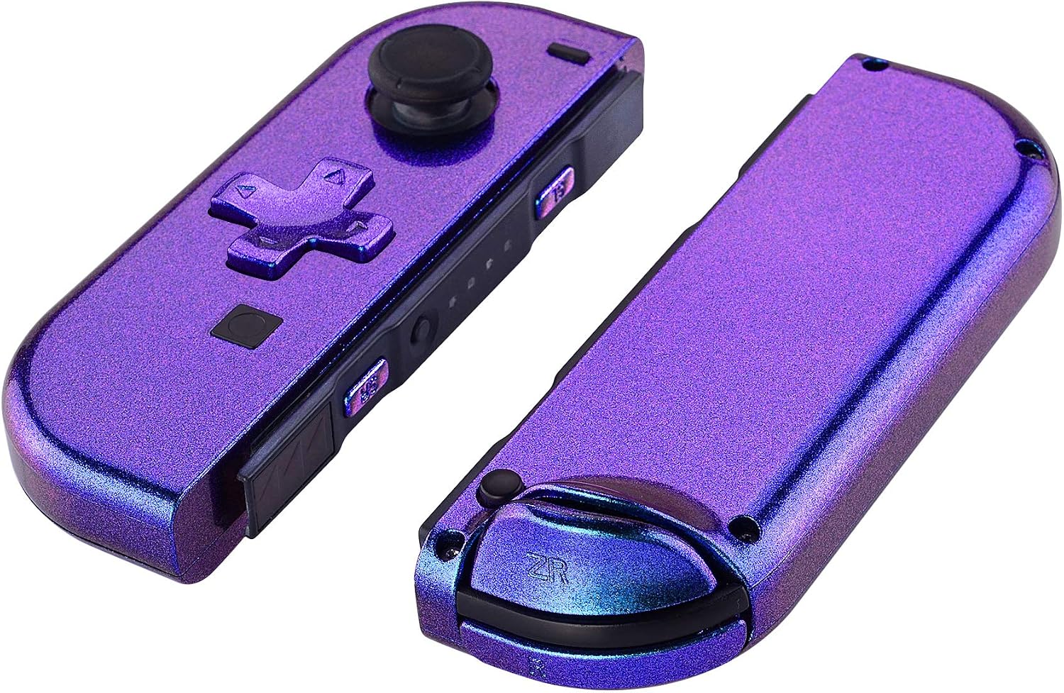 eXtremeRate Chameleon Purple Blue Joy con Handheld Controller Housing (D-Pad Version) with Full Set Buttons - Image 4