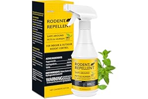BugBai Peppermint Oil Rodent Repellent Spray, 16OZ Natural Mice Repellent Indoor to Repel Mice & Rats Pet Family Safe, Powerful Mouse Repellent for Car Engines RV Campers Trucks Boats Pest Control