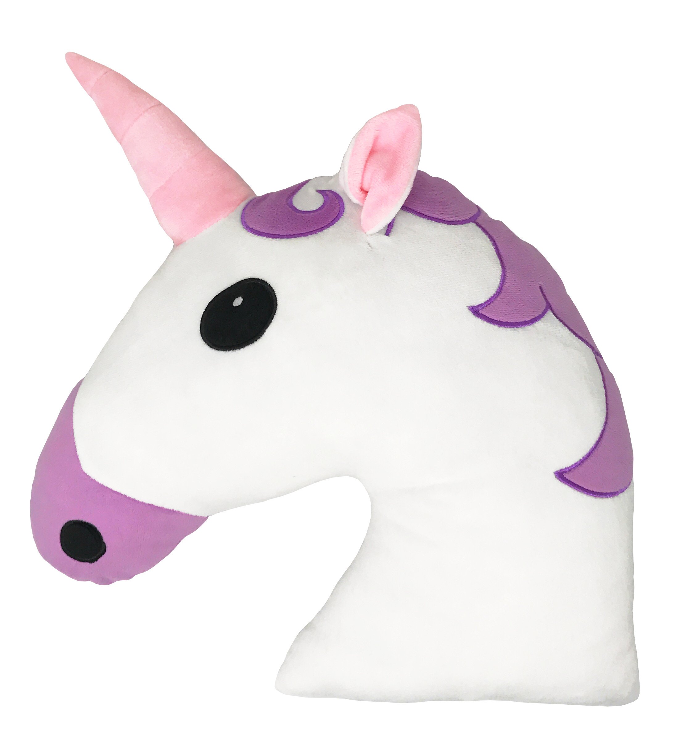 Desire Deluxe Unicorn Emoti Cushions 37cm - Novelty Soft Plush Toy for Kids - Round Cute Stuffed Funny Smile Face Emoticon Unicorn Pillow for Boys & Girls