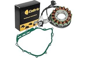 Caltric Stator and Gasket Compatible with Yamaha Rhino 700 2008-2013 Viking 700 2014-2018 5B4-81410-00-00, 1XD-81410-00-00, 3B4-15451-00-00