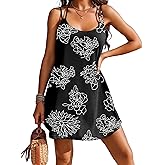 AI'MAGE Womens Spaghetti Strap Cover Up Sleeveless Bathing Suit Coverups Backless T Shirt Beach Dress S 3XL