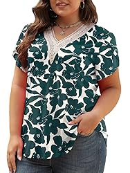 Plus Size Summer Tops for Women Flattering Lace