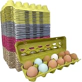 Paper Pulp Egg Cartons - Assorted Colors - 50 Pack