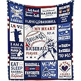 Mubpean Baseball Gifts Blanket 60"x50", Baseball Gifts for Boys 8-12, Baseballs Gift Decor for Kids Men, Baseballs Coach Present, Cool Presents for Base-Ball Players Lovers Throw Blankets