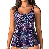 Womens Modest Tankini Top Athletic Swim Top Swimsuit – Yonique