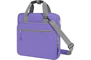 Betoores 3 Ring 2 Inch Zipper Binder, 500 Sheet Capacity Binder with Zipper for Girl and Boy, Compatible with 13-Inch MacBook, Handle and Shoulder Strap Included (Purple)