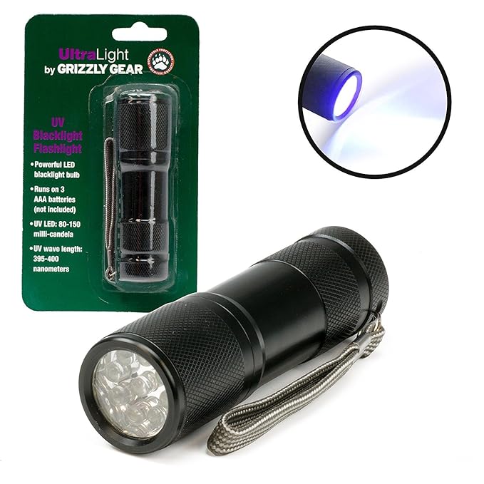 Ultra Light Blacklight Uv Flashlight Ultraviolet Led Torch Amazon.in Home Improvement