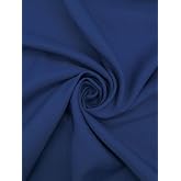 Eovea | Poplin Fabric by The Yard | 100% Polyester | Poly Poplin | 60" Wide | Apparel, Uniforms, Tablecloths, Home D&eacute;cor, Sewing, DIY Crafts(Navy,2 Yard)