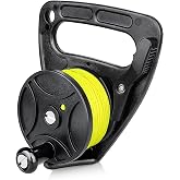 Scuba Diving Reel 150FT, Kayak Anchor Reel with Thumb Stopper | 150ft Strong Nylon Line, Easy Control Dive Reel, Easy Handling with Gloves for Scuba, SMB, Kayak Anchor, Cave &amp; Wreck Diving