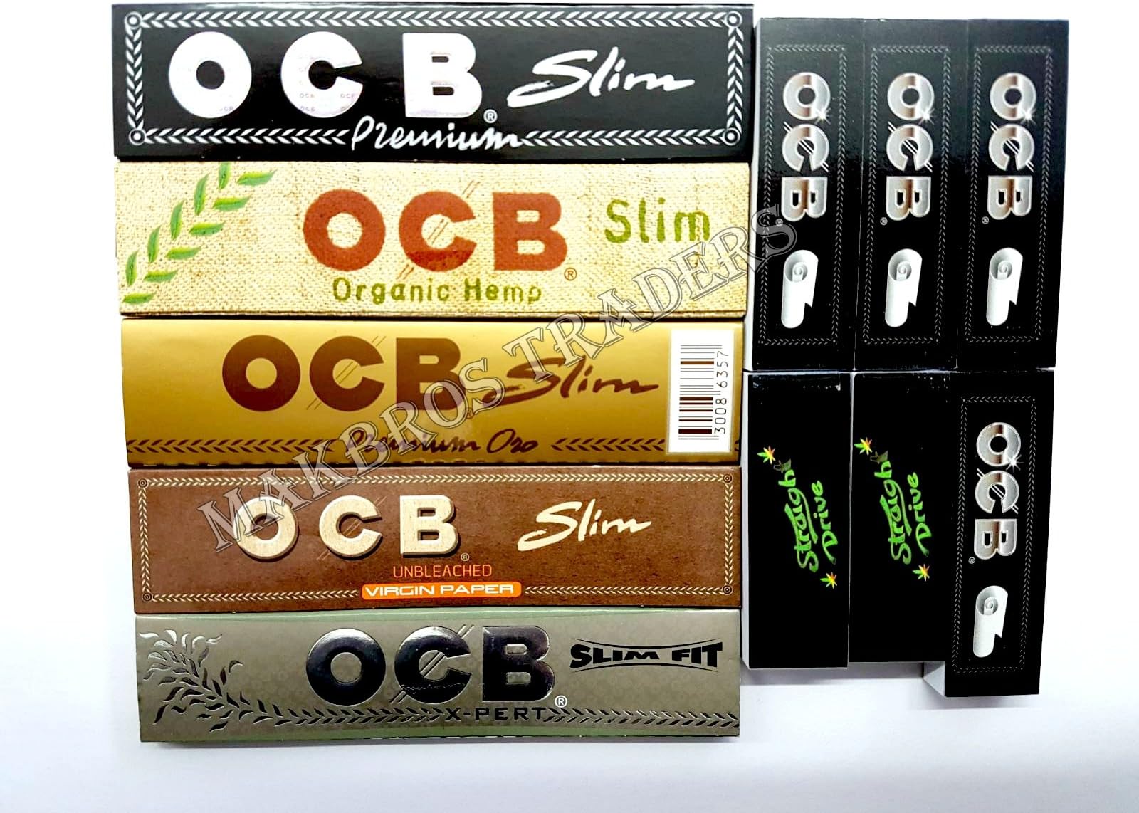 5 Booklets of King Size Rolling Papers & 6 Booklets of Standard Rolling Tips By MakBros (5 Various OCB)