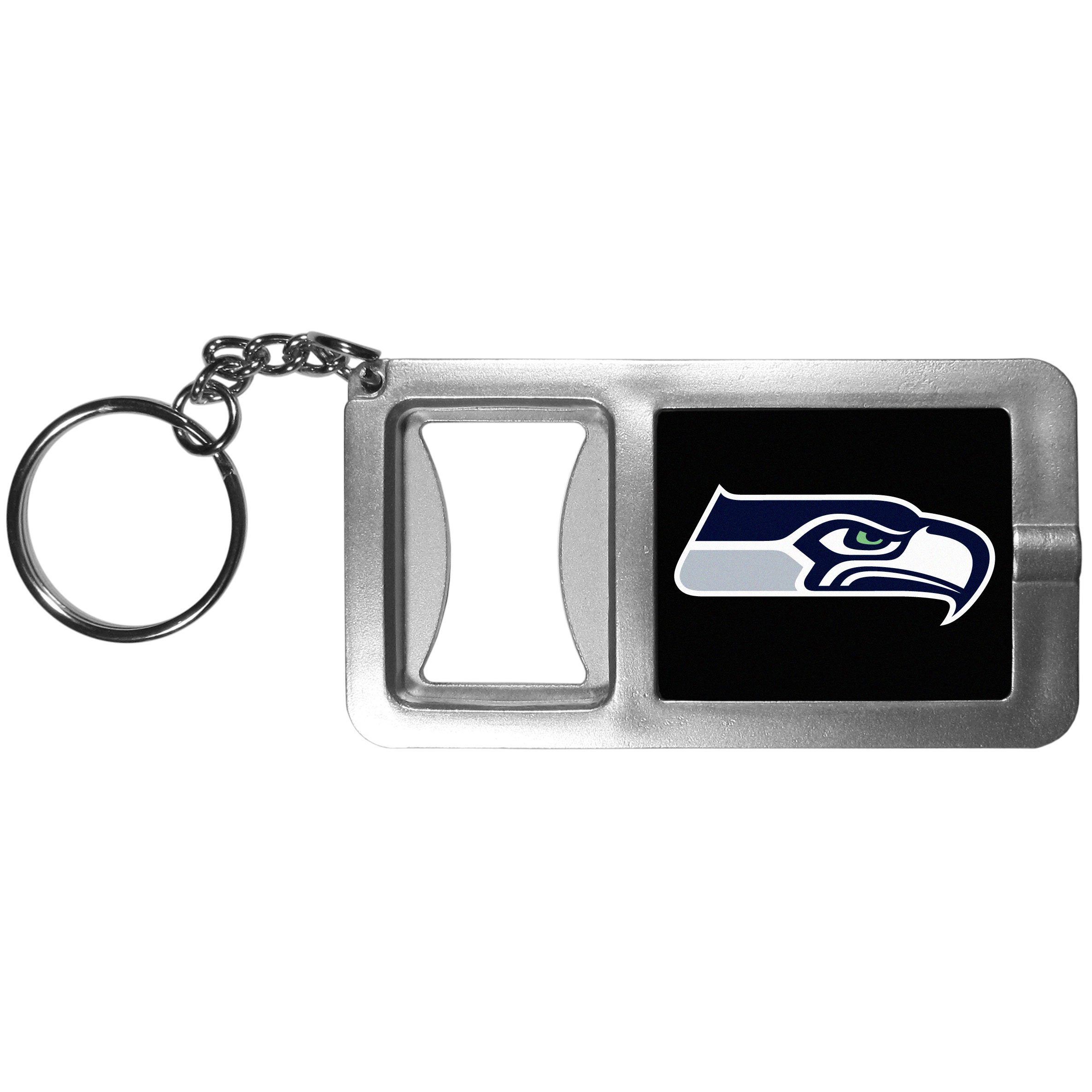 Siskiyou NFL Sports Fan Shop Seattle Seahawks Flashlight Key Chain with Bottle Opener One Size Black