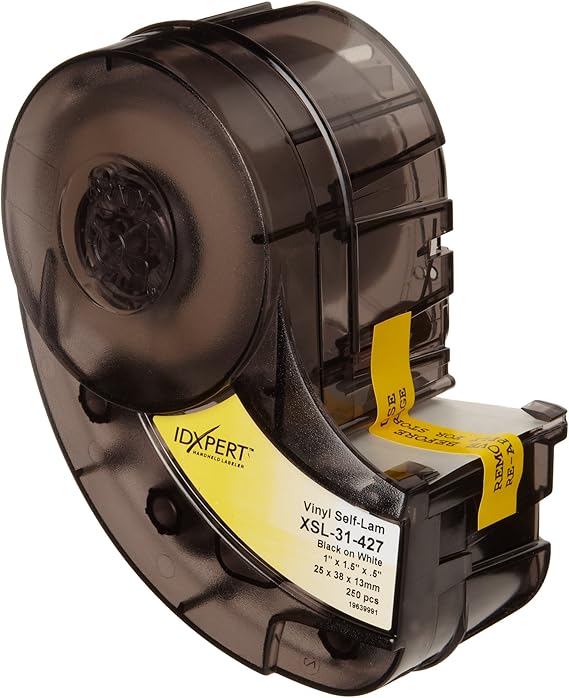 thumbnail image 2 of M21-1000-427 BRADY, Label Printer Tape, Self-Laminating, Black On White, 4.27 M X 25.4 Mm | Electronics 2 of 11